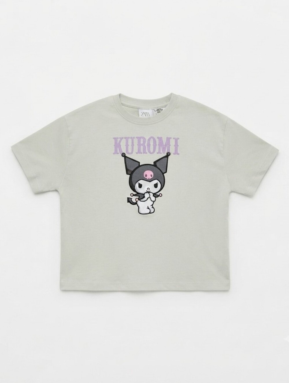 Zara Girls White Kuromi Graphic Short Sleeve Tee Size 6-7